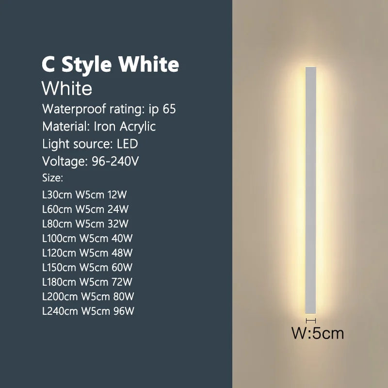 LED Strip Lighting-Outdoor Waterproof Wall Lamp LED Strip Background, Wall Lamp, Stair Garden Lamp, IP65 Wall Lights