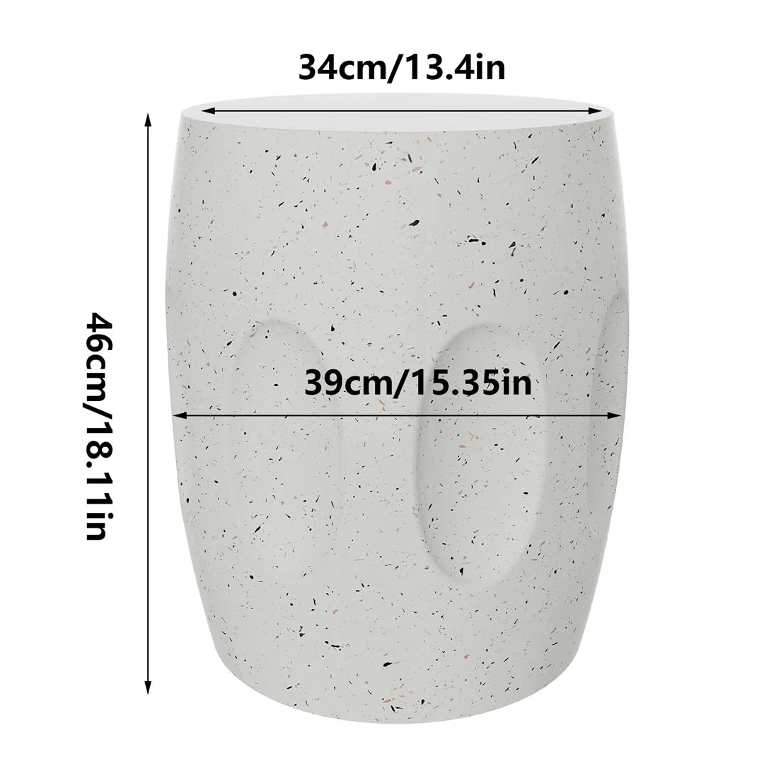 Accent Table-Modern Side Table, Indoor-Outdoor End Table, Lightweight Concrete Stool, Multiple Shapes
