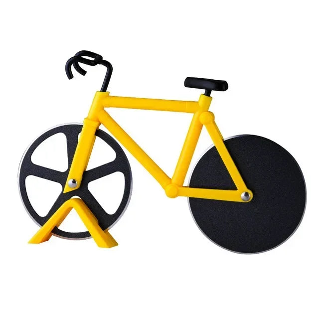 Stainless Steel Bicycle-Shaped Pizza Cutter – Wheel Slicer & Fun Kitchen Tool