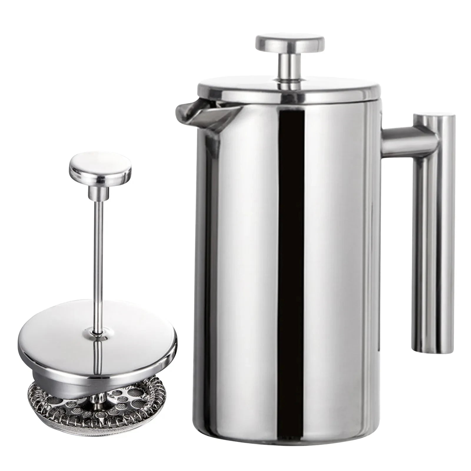 Home Kitchen: Coffee Maker: Stainless Steel French Press - 350ml/800ml/1000ml Double-Walled Insulated Coffee Pot