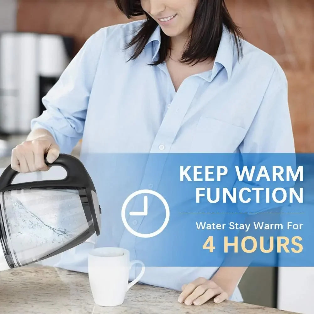 Electric Glass Kettle-2200W Fast Boiling, Temperature Control, 4-Hour Keep Warm, 2.0L Tea Kettle & Hot Water Boiler, by DEVISIB