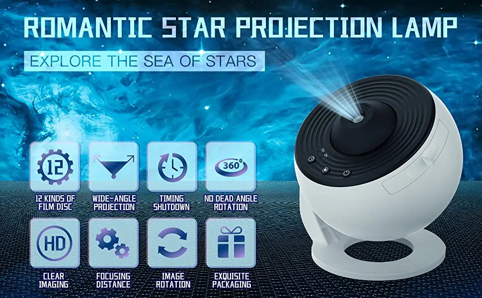LED Projector-Galaxy Starry Sky Night Light – Realistic Planetarium with Solar System & Moon for Kids