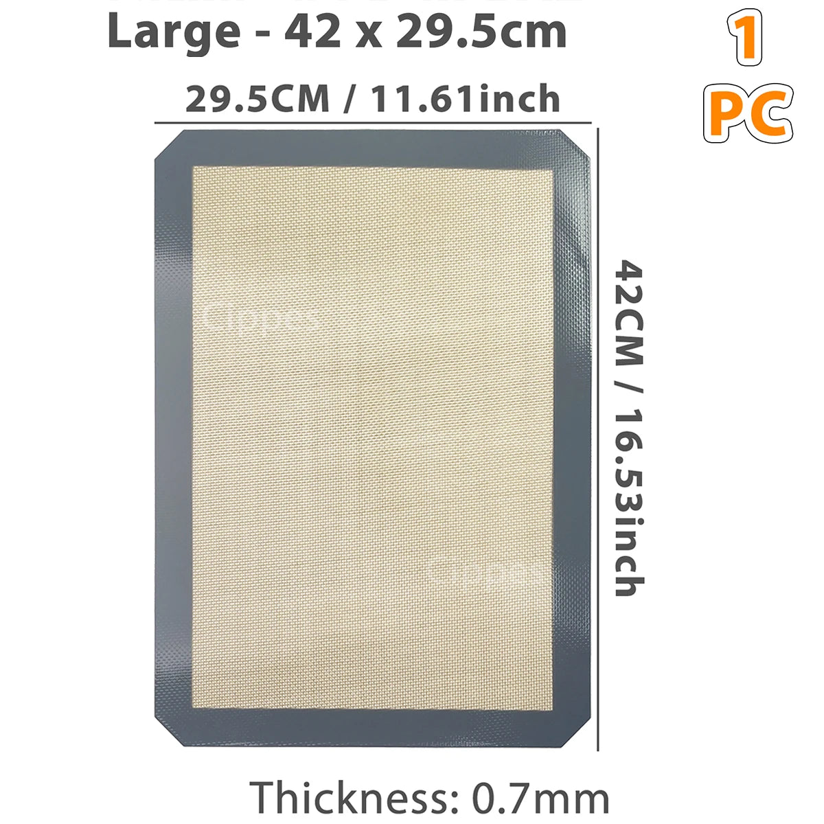 Baking Mat, Non-Stick, Reusable, Silicone–for Oven, 2 Sizes 30/42cm, Heat Resistant, Bakeware Sheets - 1PC, 2PCS
