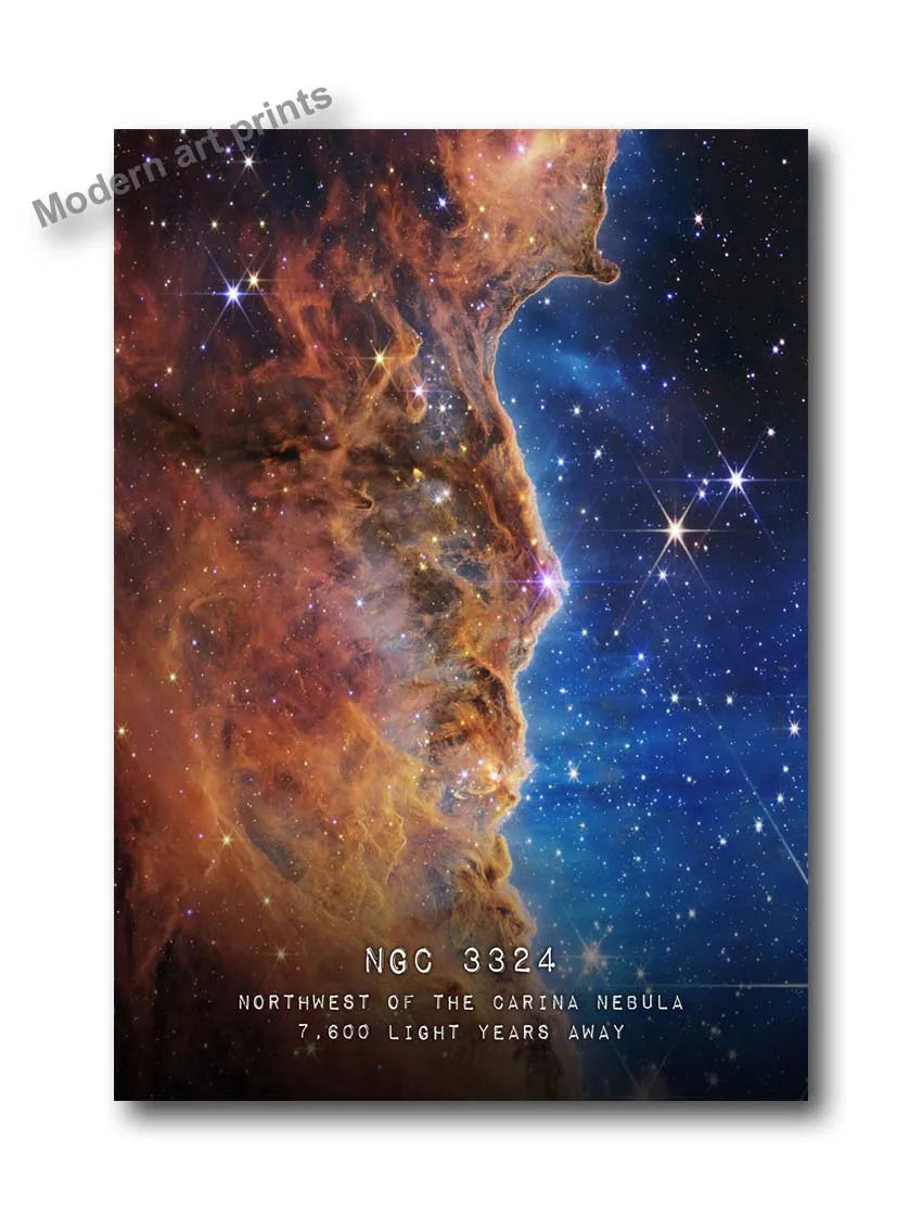Canvas Painting-Universe Space Poster Veil Rosette Nebula Black Hole Galaxy Canvas Painting Planet Modern Wall Art Pictures Bedroom Home Decor