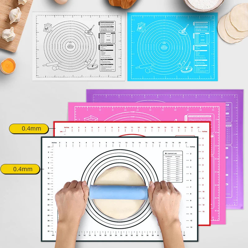 Kitchen Accessories-Silicone Baking Mats, Sheet Pizza Dough, Non-Stick, Maker Holder Pastry Kitchen Accessories, Cooking Tools Utensils, Bakeware Gadget