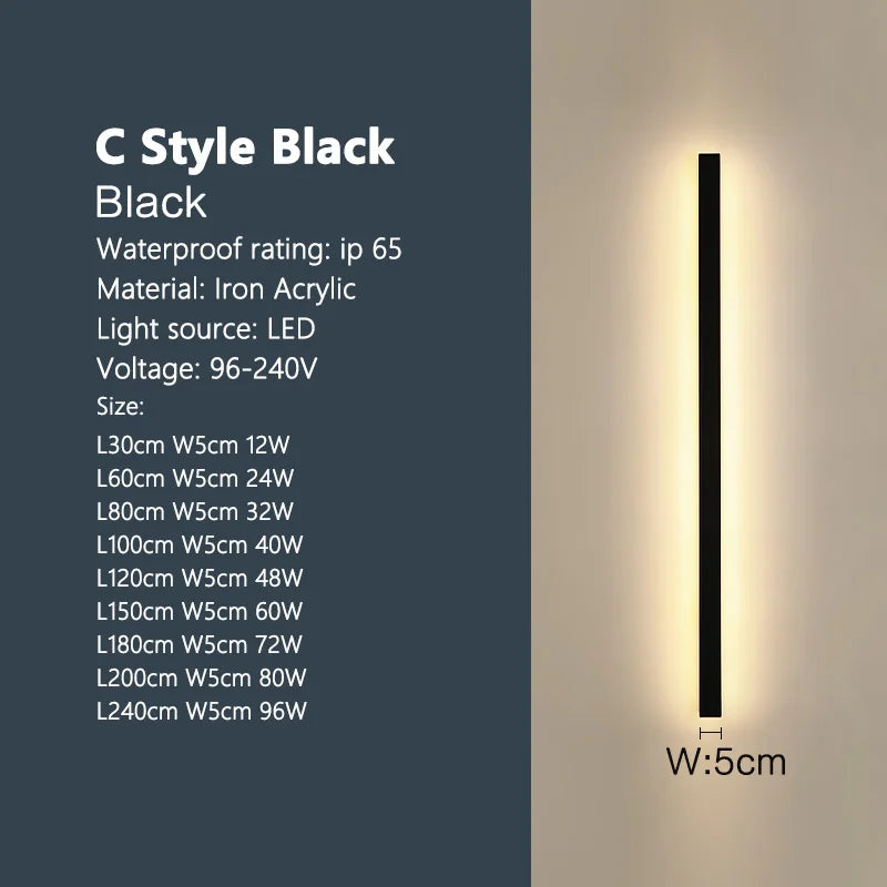 LED Strip Lighting-Outdoor Waterproof Wall Lamp LED Strip Background, Wall Lamp, Stair Garden Lamp, IP65 Wall Lights