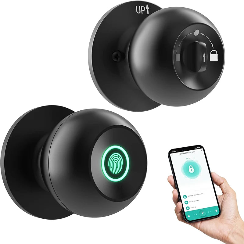 Bluetooth Smart Door Lock by CIEPOJIET – Keyless Fingerprint & Tuya App Unlock