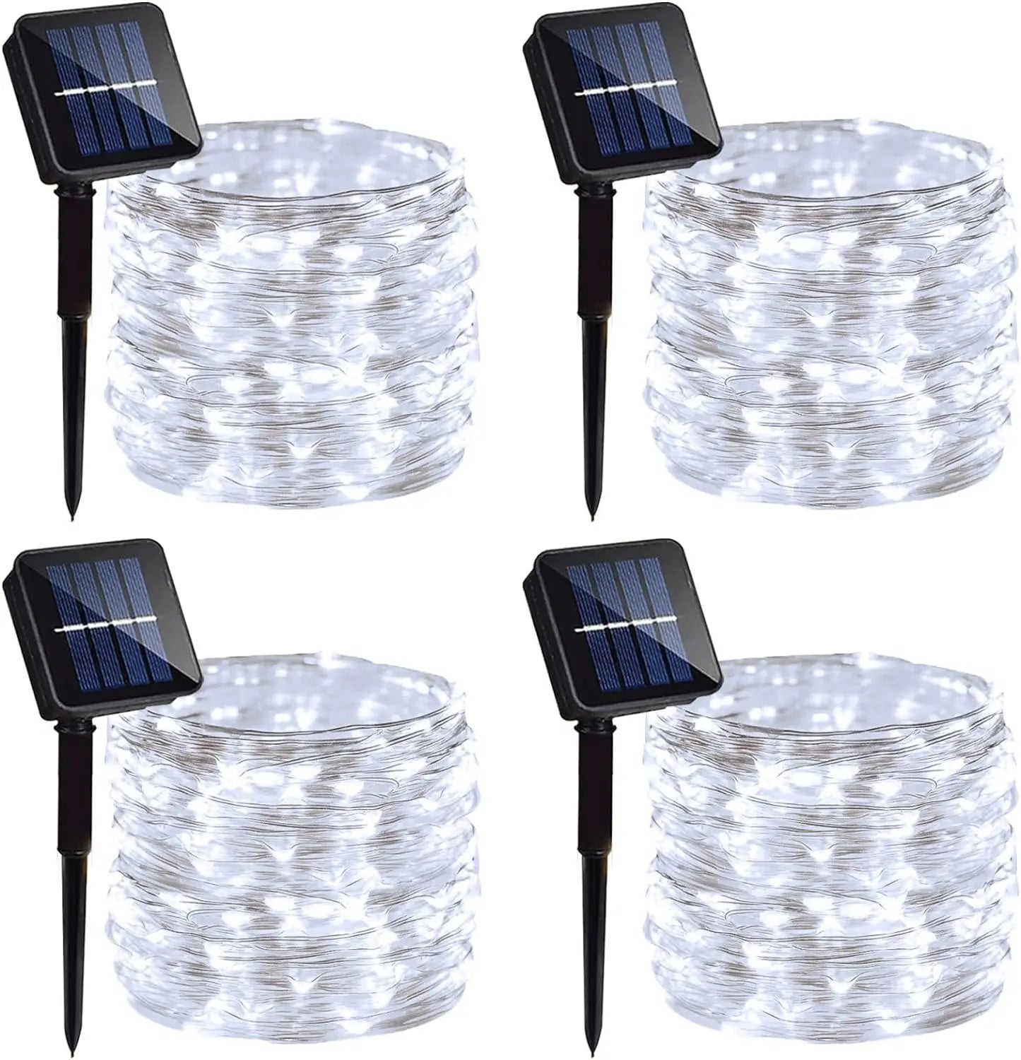 400 LED Solar-Powered Copper String Lights (4PCS) – Perfect for Christmas, Parties & Garden Decoration