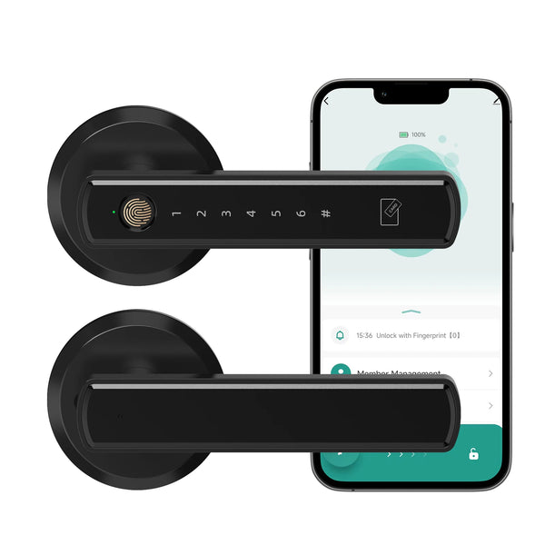 Smart Lock-Digital Electronic Fingerprint, Door Lock, App Control, Viladepot, TYPE-C Interface, Passcode, Unlock Electronic Touchscreen, Keypad