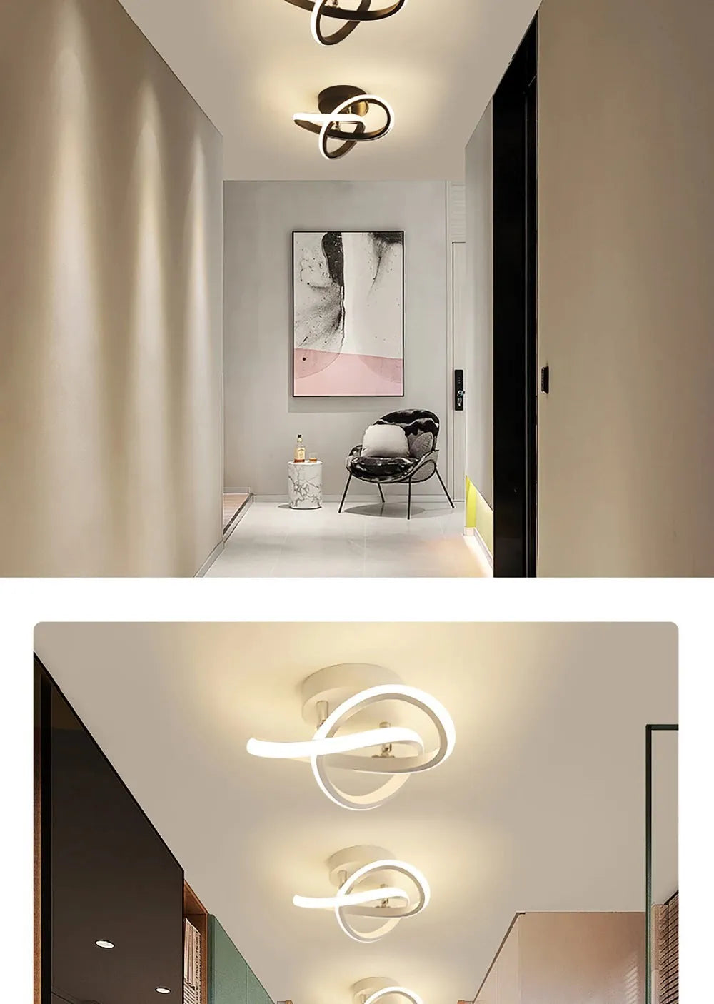 LED Ceiling Lights-Strip Aisle, Modern Lamps, Minimalist Living Room, Balcony, Entrance, Staircase, Led Luster Fixtures