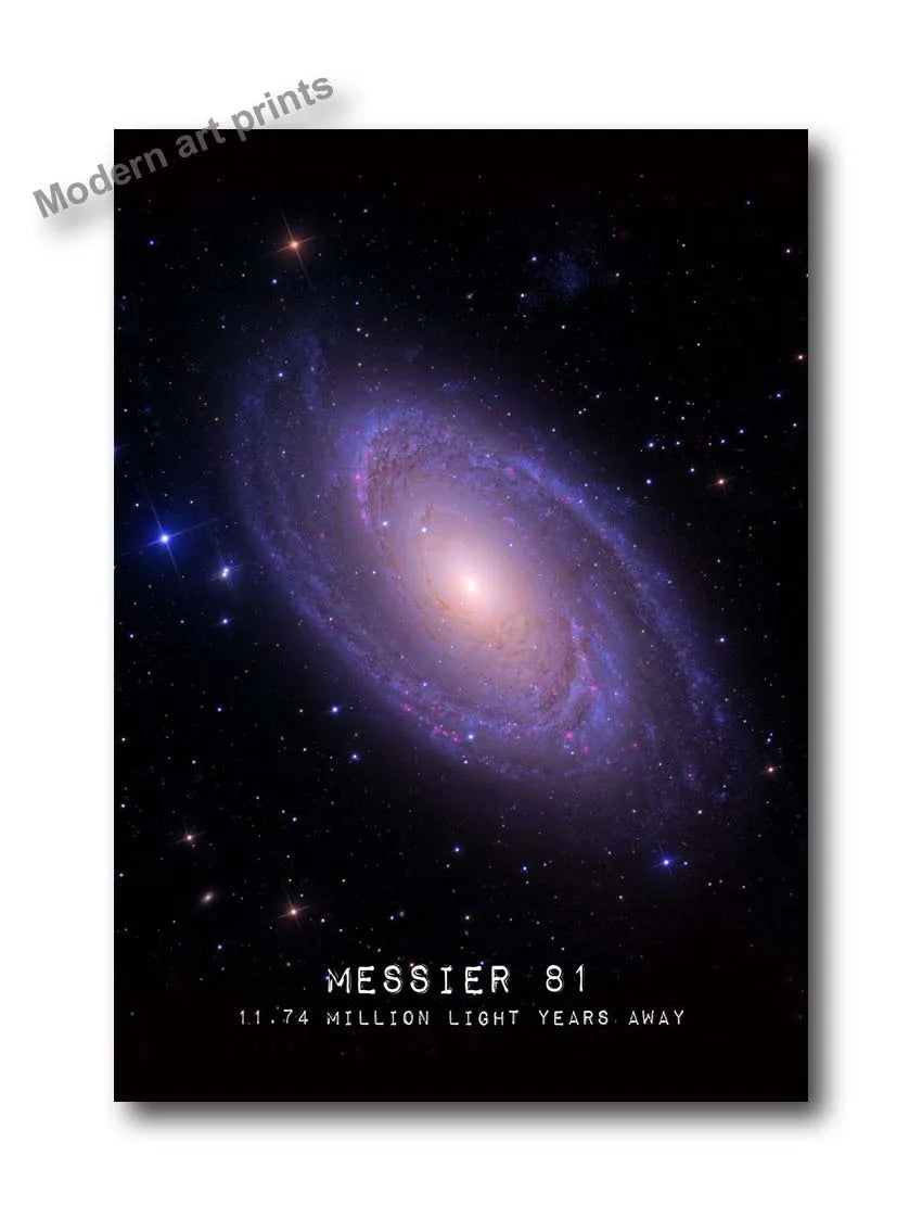 Canvas Wall Art – Modern Galaxy – Space Planets & Nebula Art for Bedroom & Home Decor