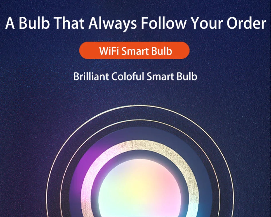 Smart LED Light Bulbs - RGB – E27 WiFi + Bluetooth, Tuya App Control, Works with Alexa & Google