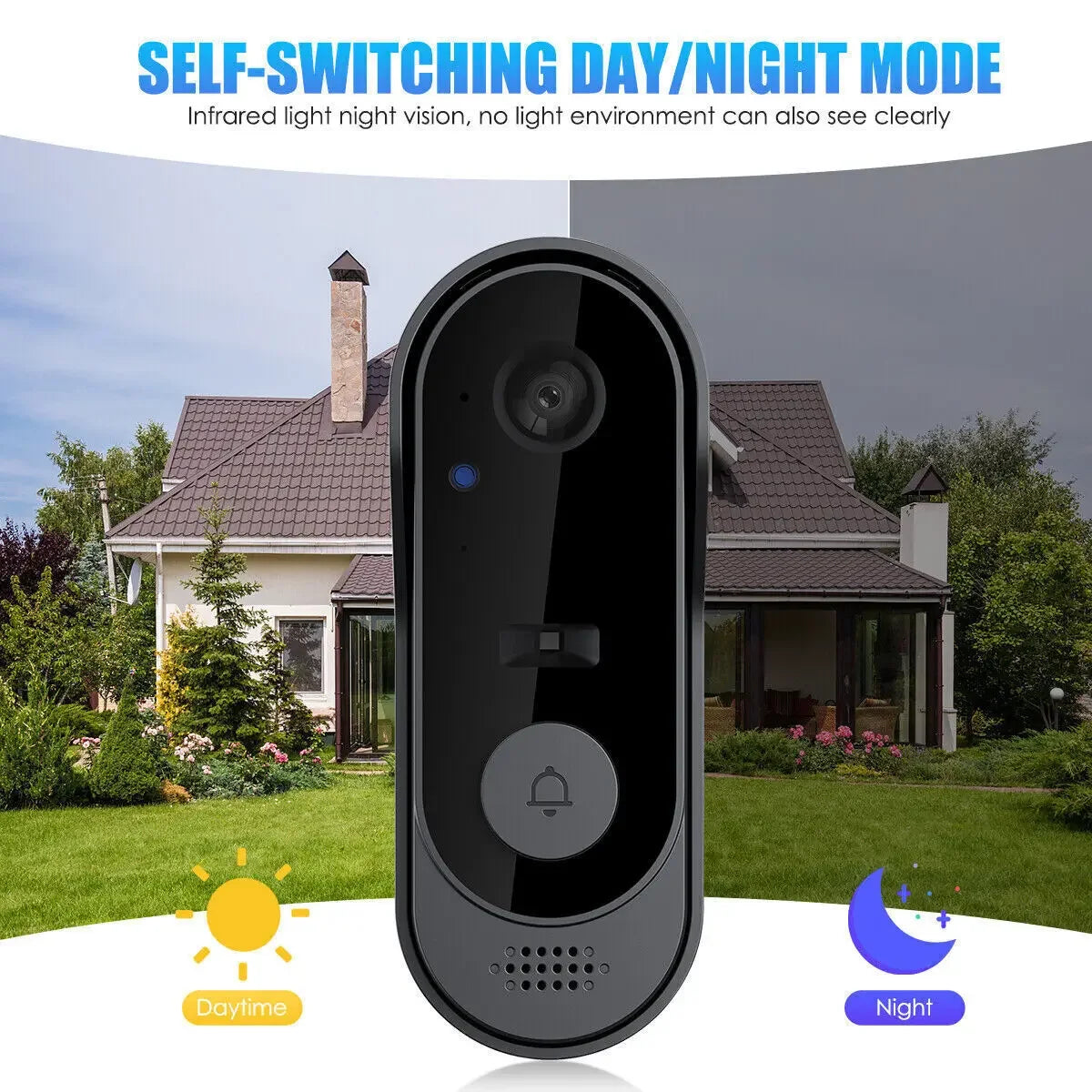 Smart WiFi Camera Doorbell by Tuya – Wireless Camera, Intercom & Motion Detection Security System