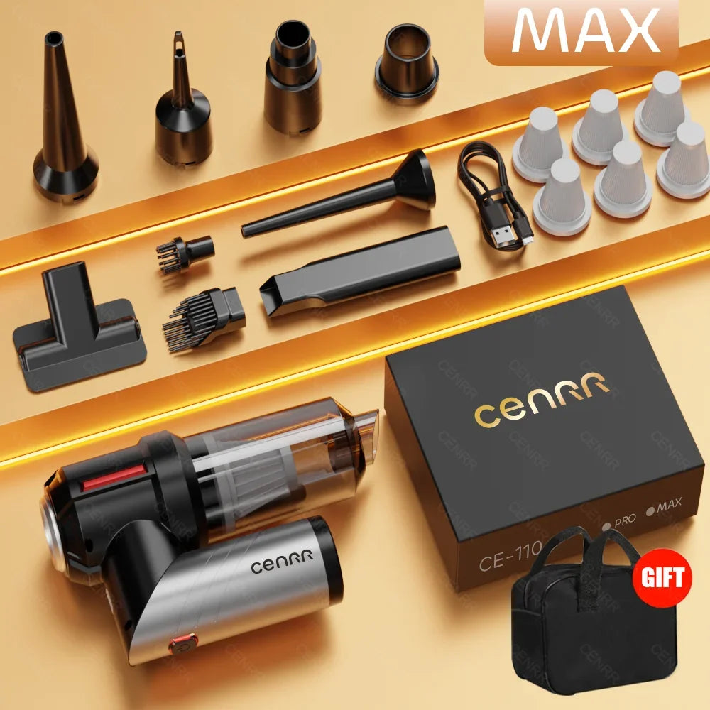 Wireless Car Vacuum-Cleaner High Pressure, Portable Handheld Mini, Strong Suction, CENRR