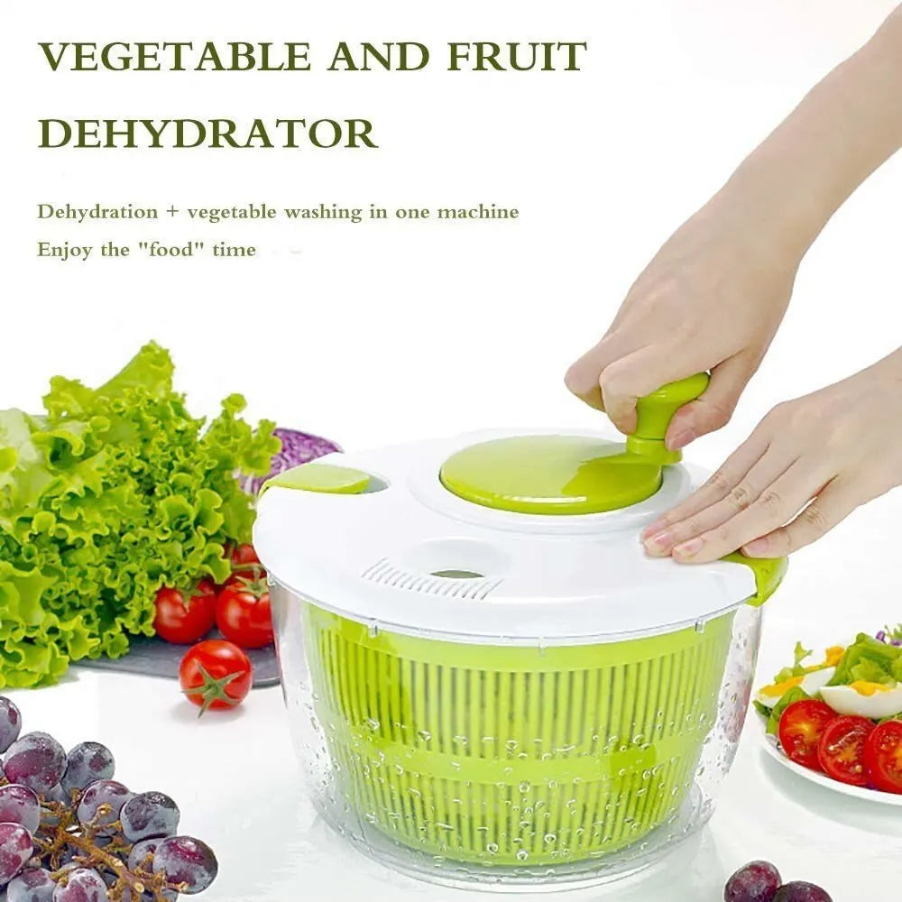 Home Kitchen: Spinner: Multifunction Manual Salad Spinner Dryer - Vegetable & Fruit Food Dehydrator