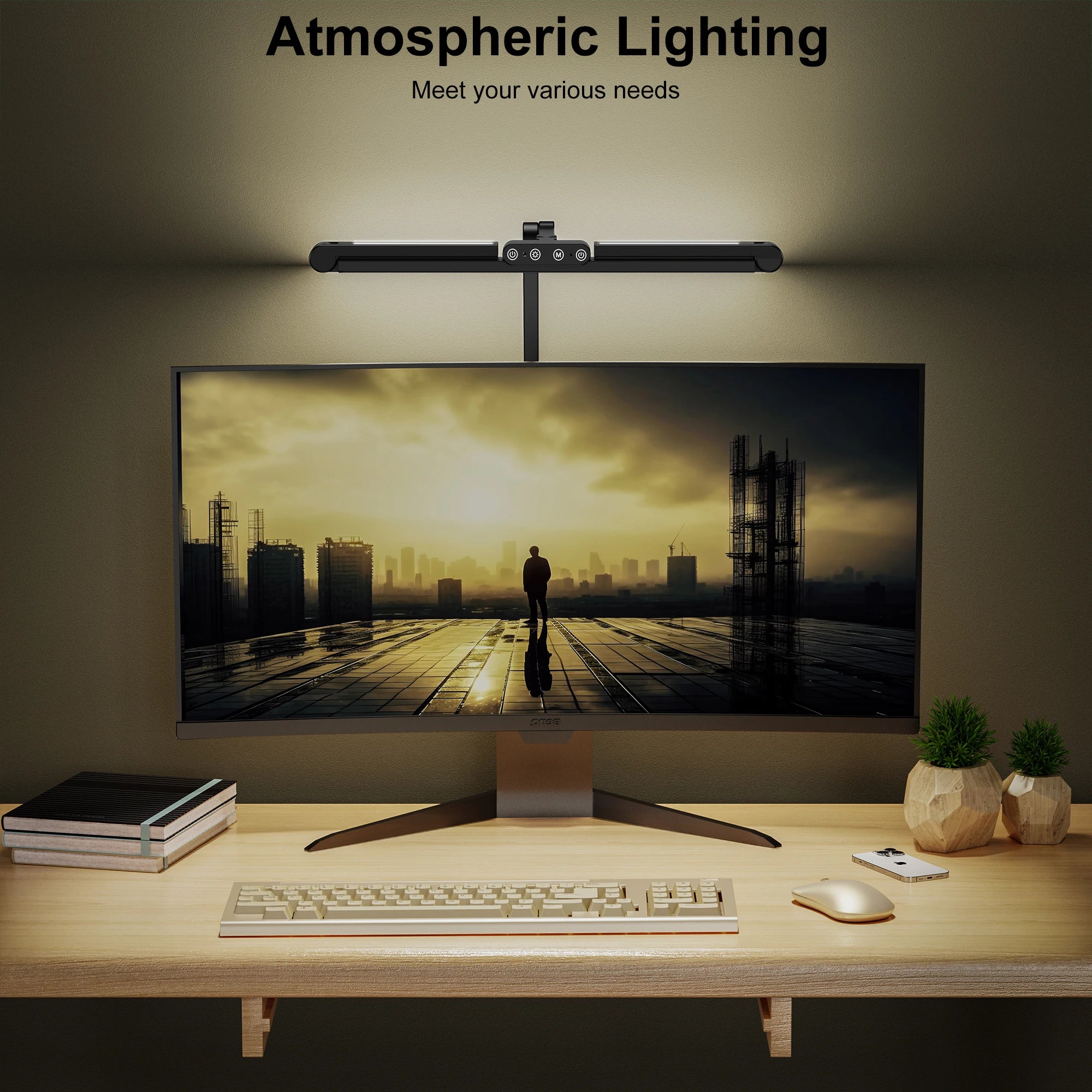LED Desk Lamp – Architect with Clamp – Auto-Dimming 24W Ultra Bright Light for Office & Study