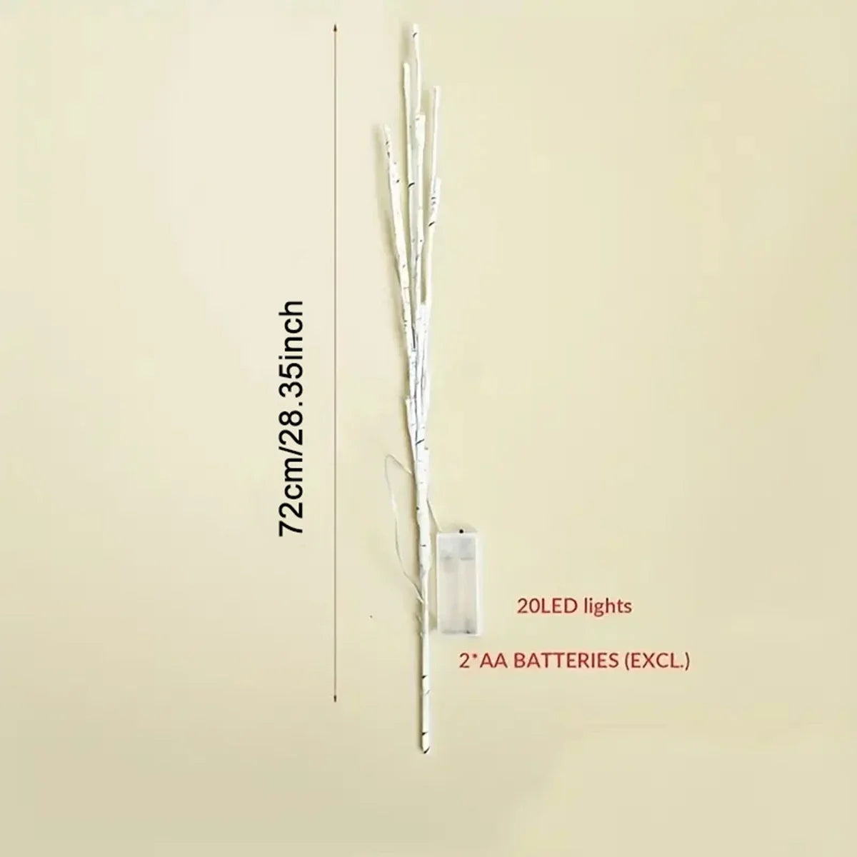LED Branch Lights-White Birch, Battery Operated, Twig Outdoor Lights,  Decoration
