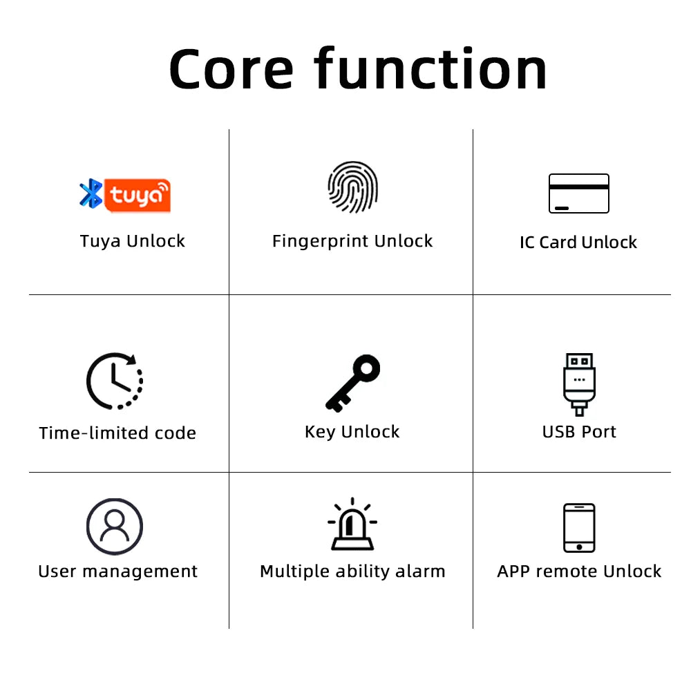 M5 Smart Fingerprint Door Lock by RAYKUBE with Tuya BLE – Password, Key, Card & App Unlock + Free US Delivery