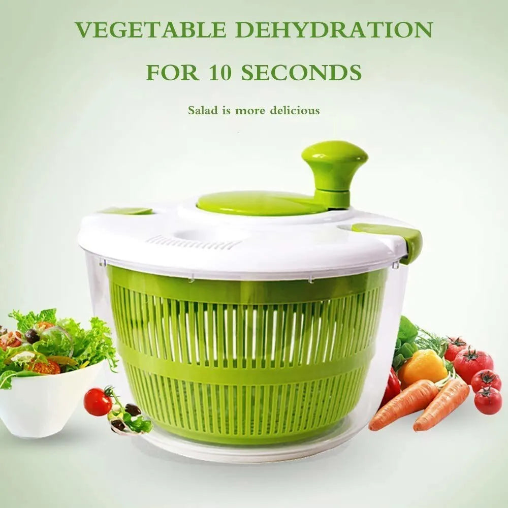 Home Kitchen: Spinner: Multifunction Manual Salad Spinner Dryer - Vegetable & Fruit Food Dehydrator