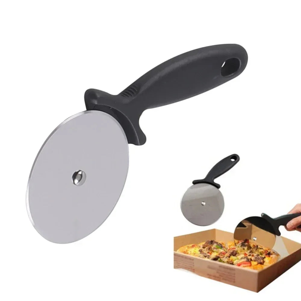 Home Kitchen: Pizza Cutter: Stainless Steel Pizza Cutter & Pastry Roller - Premium Kitchen Accessory for Baking and Cooking