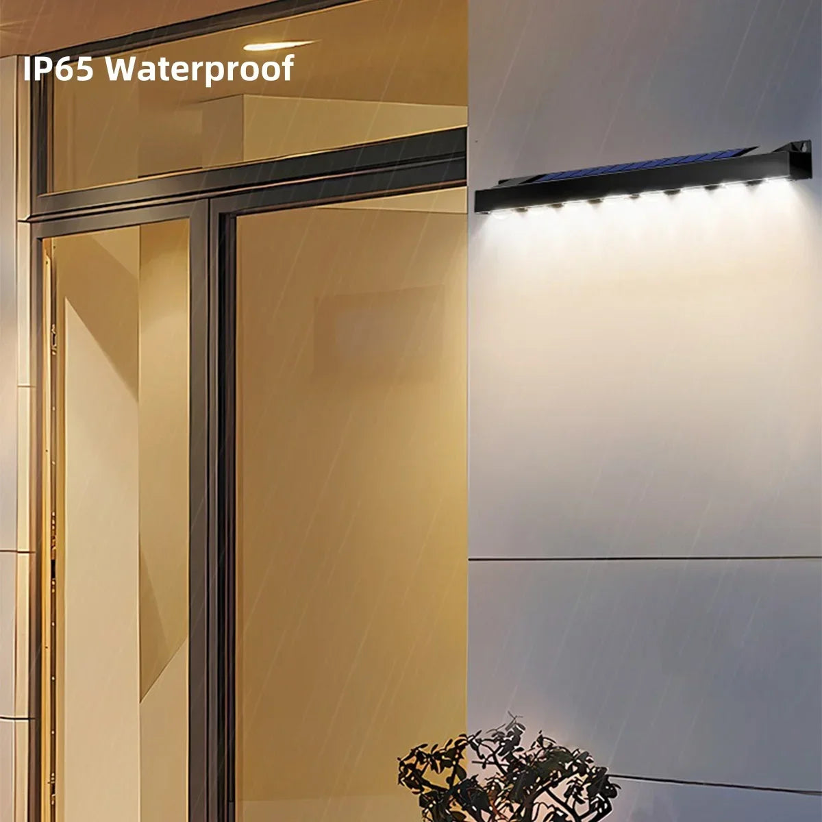 Outdoor Lighting: LED Wall Light- Solar Powered - Waterproof 4/6/8LED