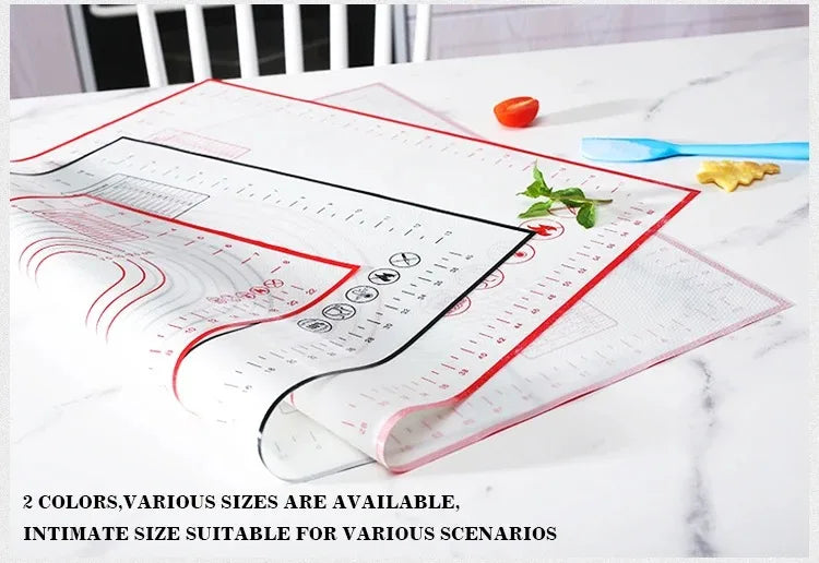 Baking Mat-Silicone Kneading Pad Dough Mat Pizza Cake Dough Maker Kitchen Cooking Grill Non-Stick Gadgets Bakeware Pastry Mat