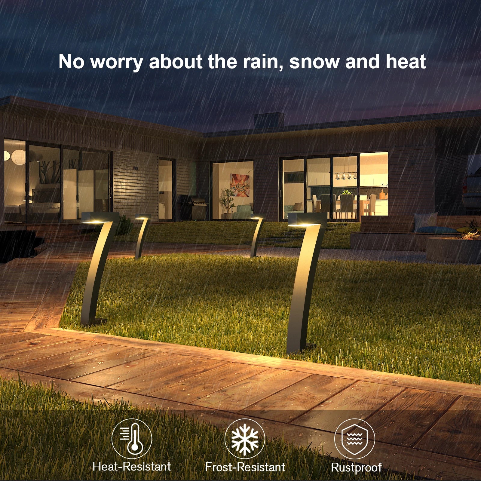 Solar-Powered LED Pathway - Garden Lights Bright, Waterproof, Auto On/Off for Yard & Pathway (6 Pack)