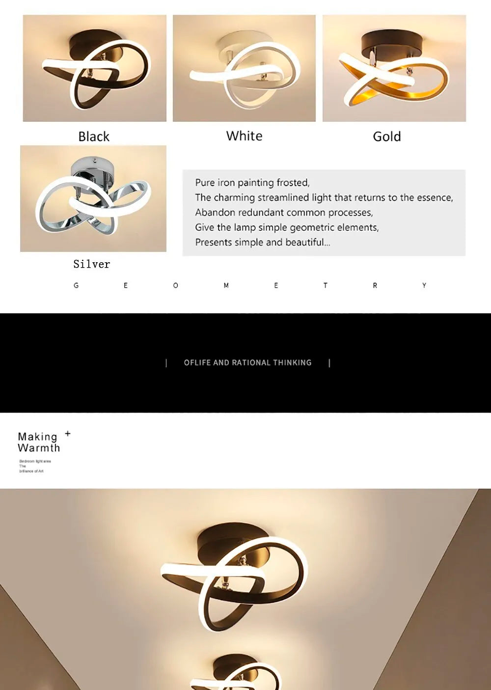 LED Ceiling Lights-Strip Aisle, Modern Lamps, Minimalist Living Room, Balcony, Entrance, Staircase, Led Luster Fixtures