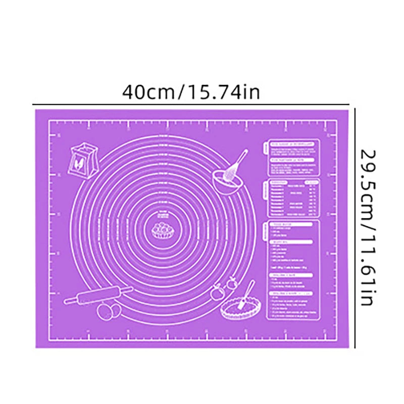 Baking Mat-Non-Stick Silicone Sheet Pizza Dough Maker Holder Pastry Kitchen Accessories Cooking Tools Utensils Bakeware Gadget