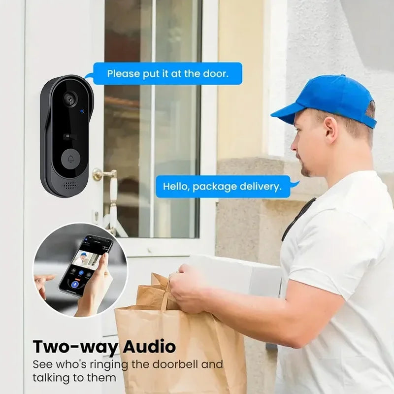 Smart WiFi Camera Doorbell by Tuya – Wireless Camera, Intercom & Motion Detection Security System