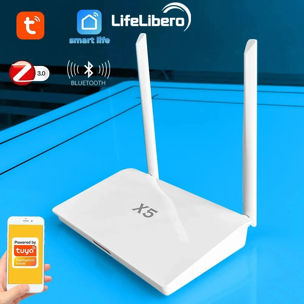 X5 ZigBee Gateway Hub by Tuya – Enhanced Signal, Wired/Bluetooth Smart Home Bridge for Villas