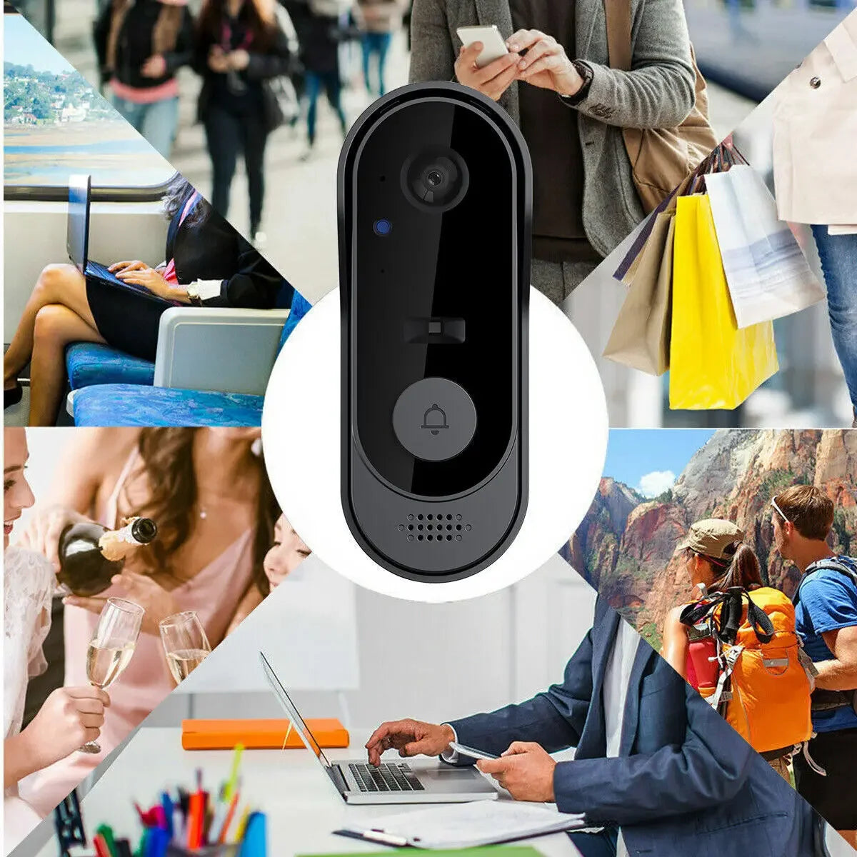 Smart WiFi Camera Doorbell by Tuya – Wireless Camera, Intercom & Motion Detection Security System
