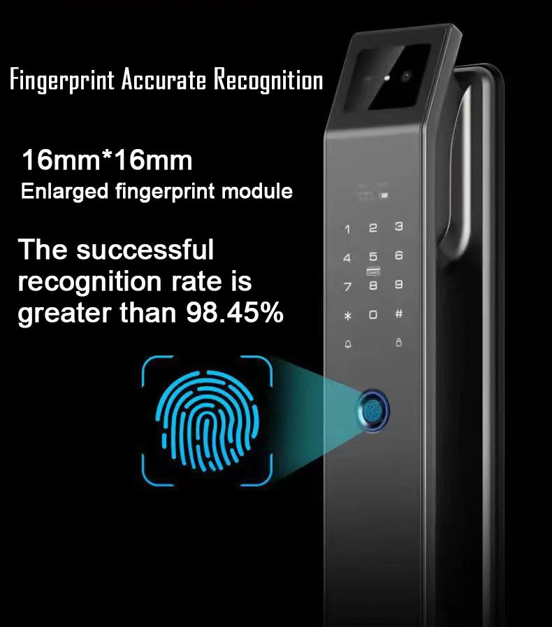 Digital Door Lock With Camera 3D Face Recognition, FIngerprint, Password, Keyless Electronic
