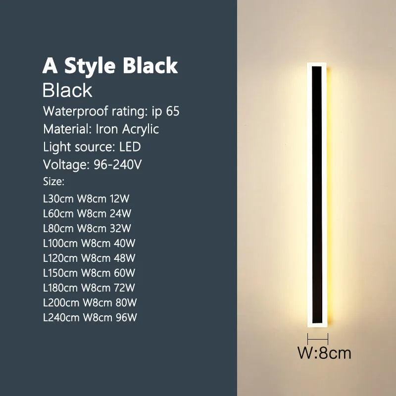 LED Strip Lighting-Outdoor Waterproof Wall Lamp LED Strip Background, Wall Lamp, Stair Garden Lamp, IP65 Wall Lights