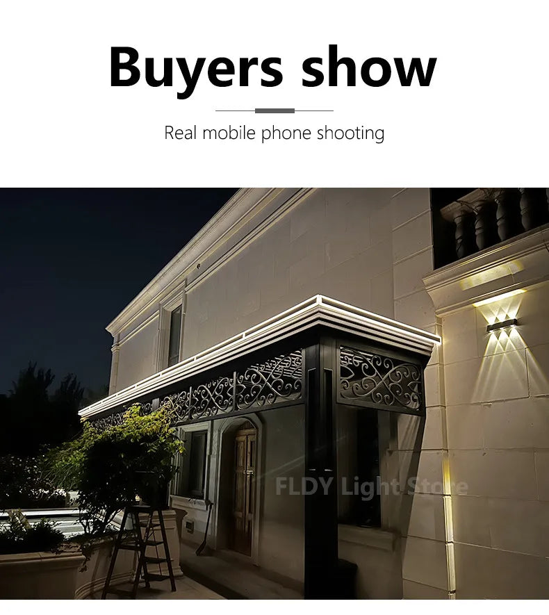 LED Outdoor Wall Light – Modern Weatherproof IP65 Fixture for Staircase, Patio & Entryways