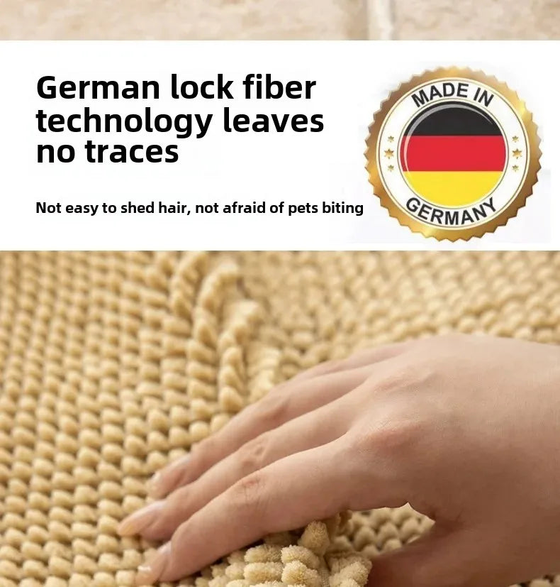 Bath Mat-Chenille, Encrypted Thickened, Short Plush, Strong Water-absorbent, Non-slip Bathroom Rug Carpet