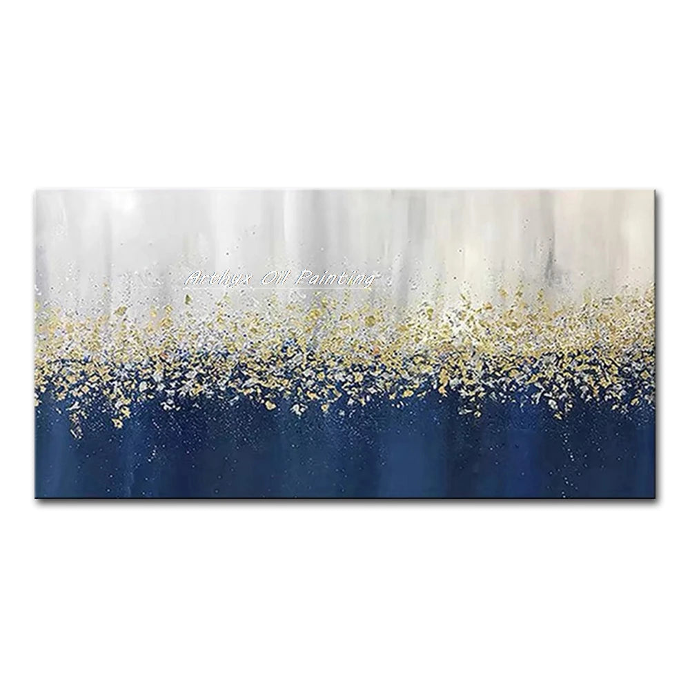 Canvas Art-Hand painted, Palette Knife, Tree, Oil Painting on Canvas, Modern Abstract Landscape Art Poster, Wall Pictures, Home Decor, Arthyx,Large