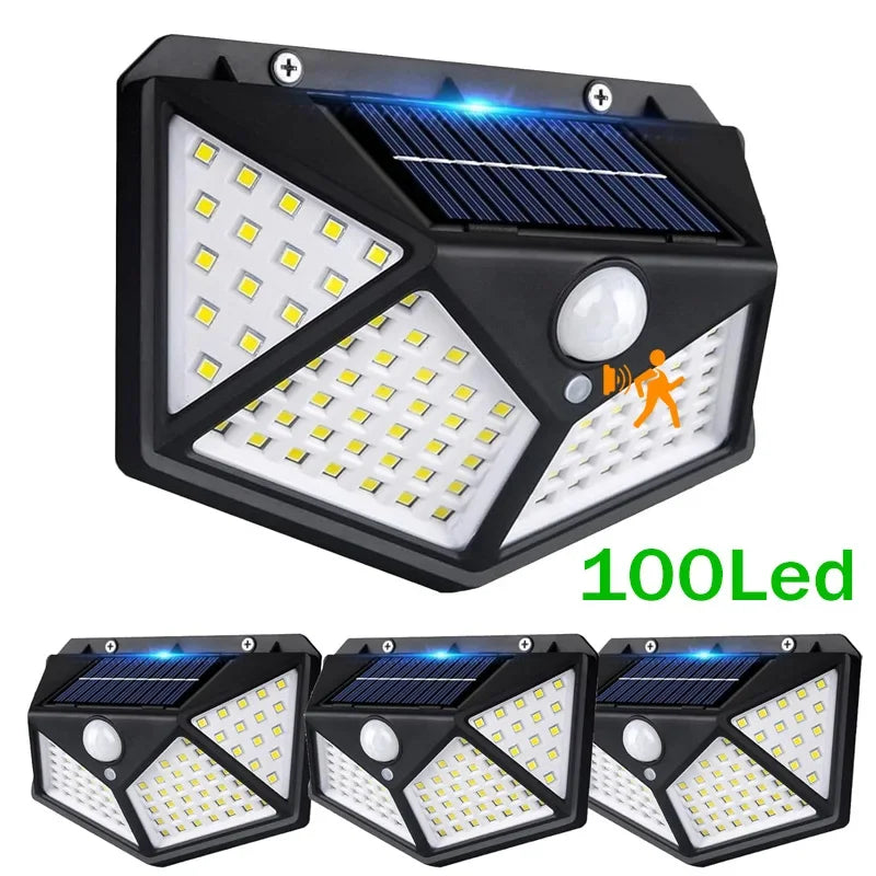 LED Solar Lights-Outdoor Waterproof External Solar Lamp Motion Sensor Garden Lights Solar Power Sunlight Yard Wall Street Light