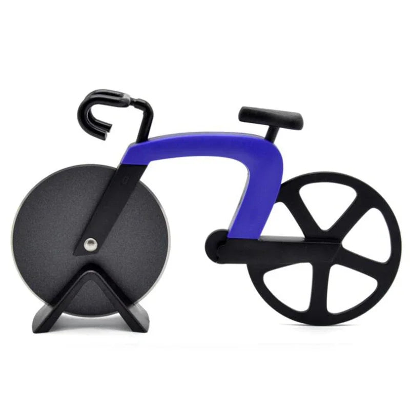 Home Kitchen: Pizza Cutter: Stainless Steel Bicycle Shape Wheel Roller - Fun & Functional Kitchen Tool