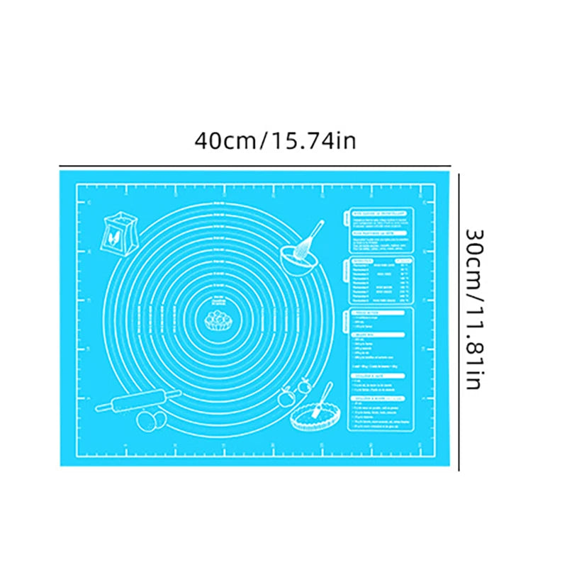 Kitchen Accessories-Silicone Baking Mats, Sheet Pizza Dough, Non-Stick, Maker Holder Pastry Kitchen Accessories, Cooking Tools Utensils, Bakeware Gadget