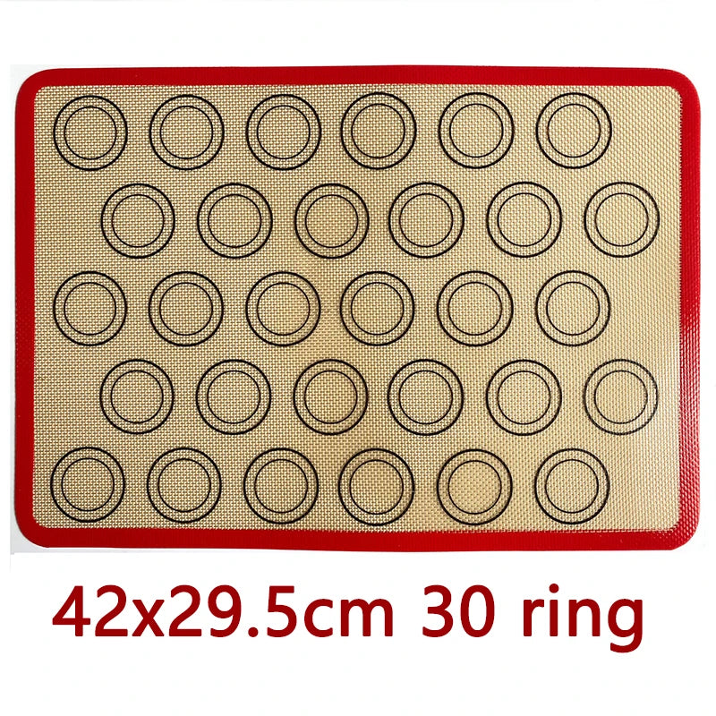 Baking Mat-Non-Stick Silicone Macaron for Bake Pans Macaroon Pastry Cookie Making Professional Grade Nonstick