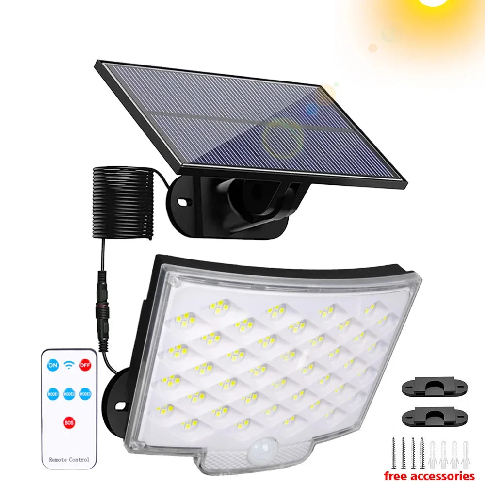 LED Solar Lights-Outdoor Waterproof External Solar Lamp Motion Sensor Garden Lights Solar Power Sunlight Yard Wall Street Light