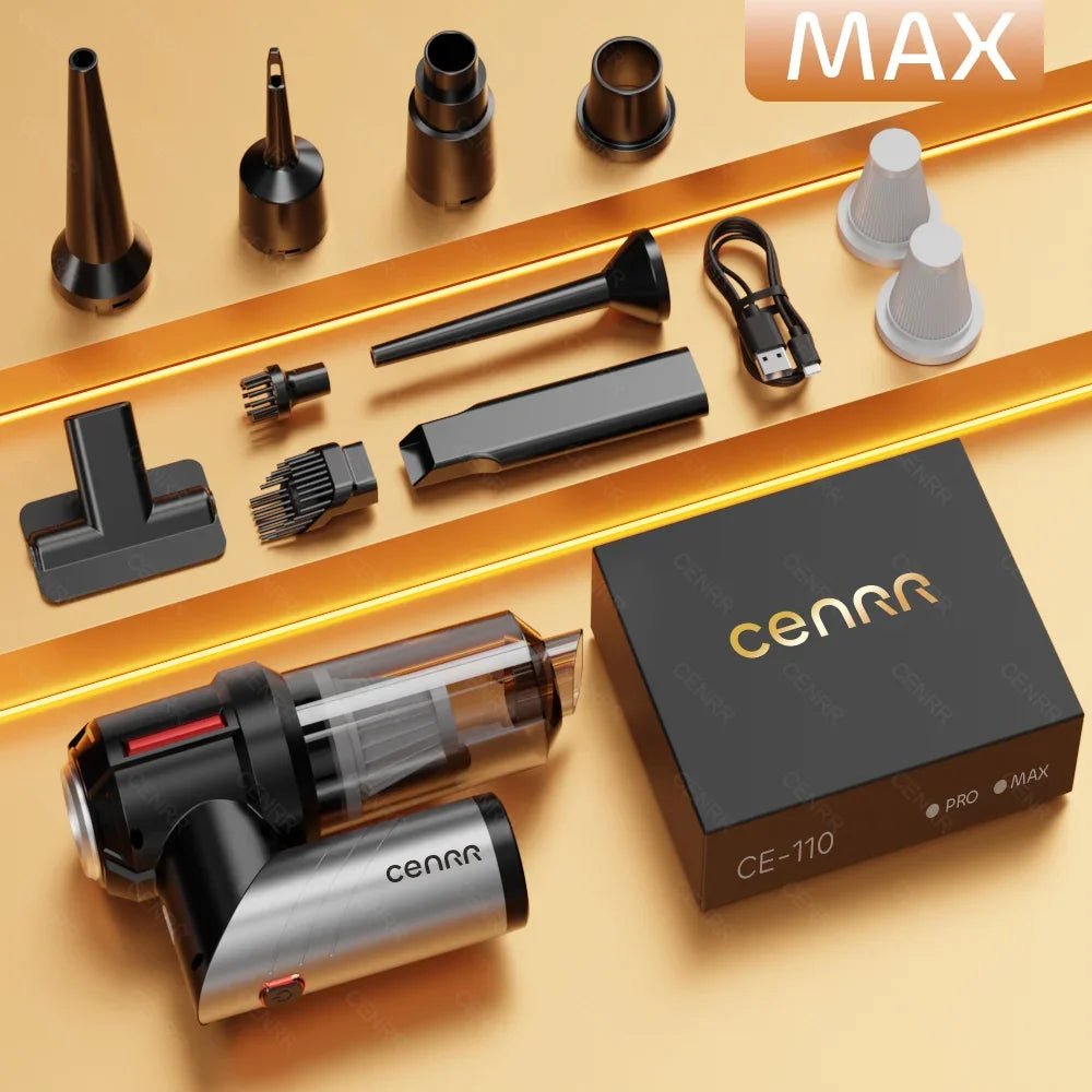Wireless Car Vacuum-Cleaner High Pressure, Portable Handheld Mini, Strong Suction, CENRR