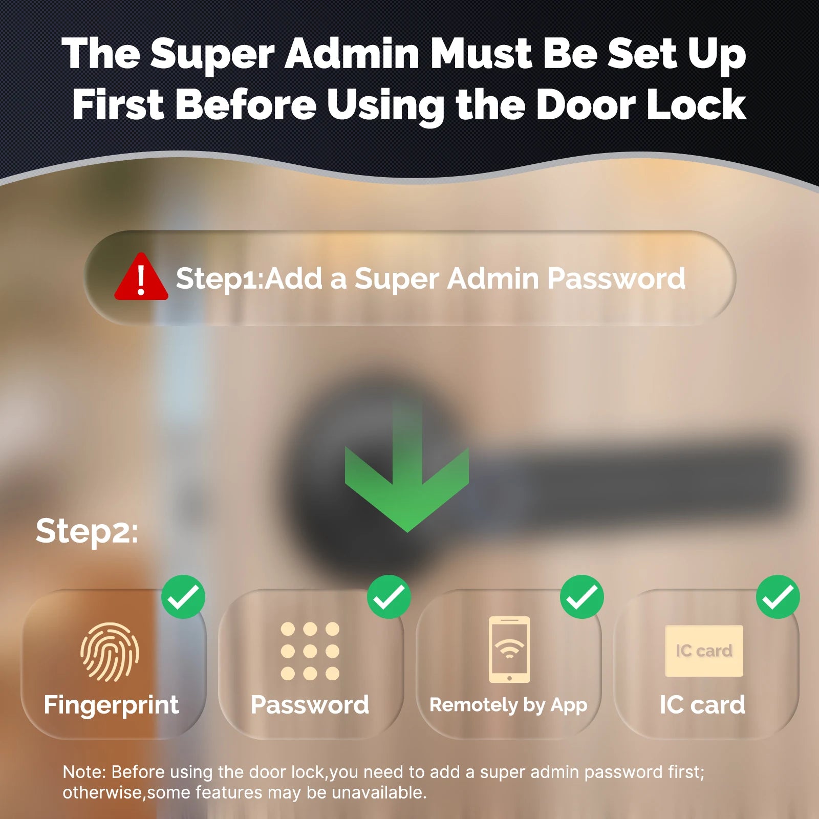 Digital Electronic Lock-MOES Tuya, Bluetooth, Smart Fingerprint, Door Handle, Electronic, Password APP Remote Unlock Hotel Apartment Office Rental House