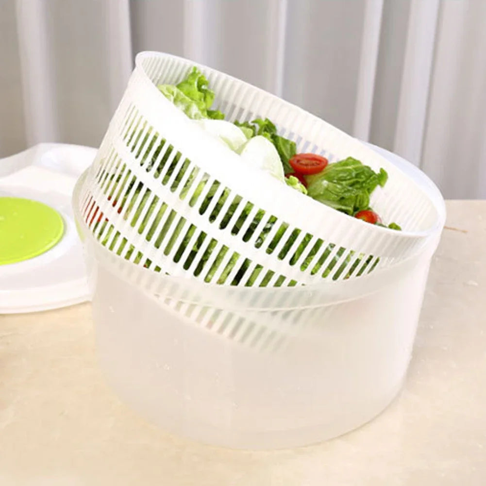 Kitchen-Multifunctional Salad Spinner & Lettuce Dryer – Manual Vegetable Drainer & Crisper Strainer