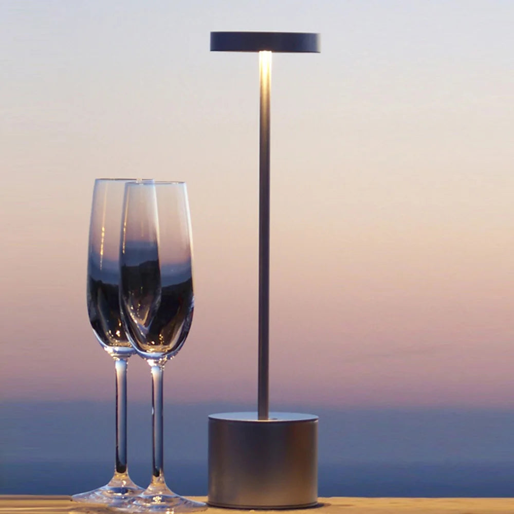 LED Table Lamp – Classic USB Rechargeable – Stepless Dimming Touch Desk Lamp with 3 Colors