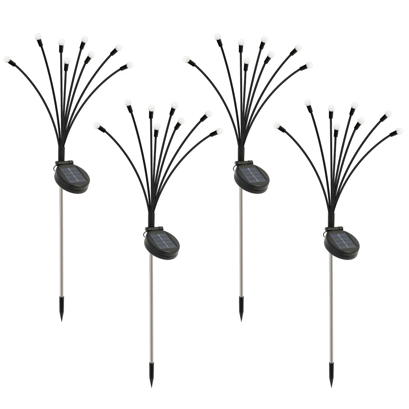 LED Solar Lights-8 Head Firefly Lights, Outdoor Garden Lights, Waterproof High Flexibility, Yard, Patio
