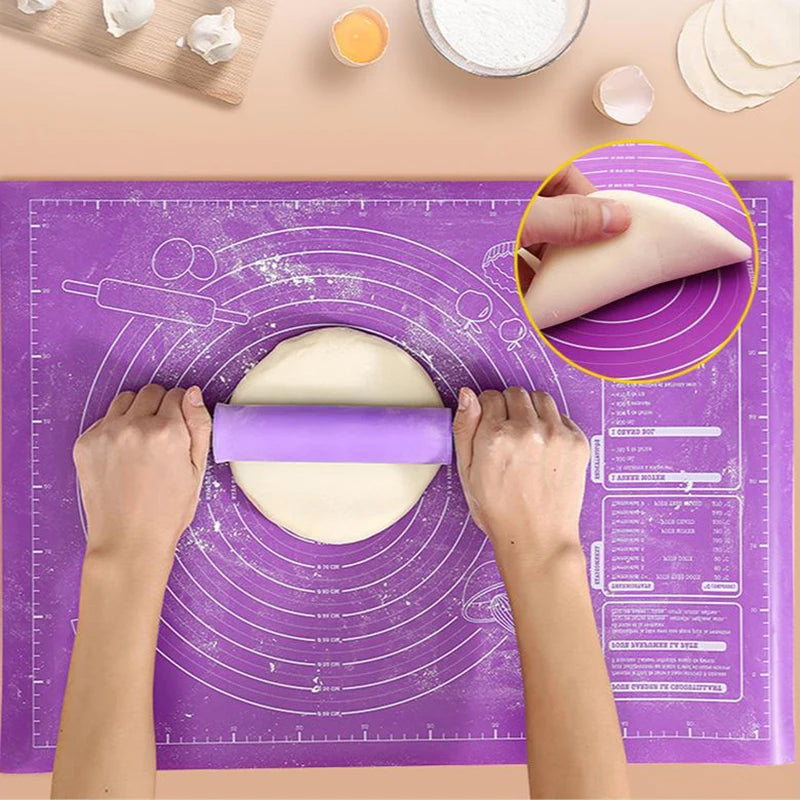 Kitchen Accessories-Silicone Baking Mats, Sheet Pizza Dough, Non-Stick, Maker Holder Pastry Kitchen Accessories, Cooking Tools Utensils, Bakeware Gadget