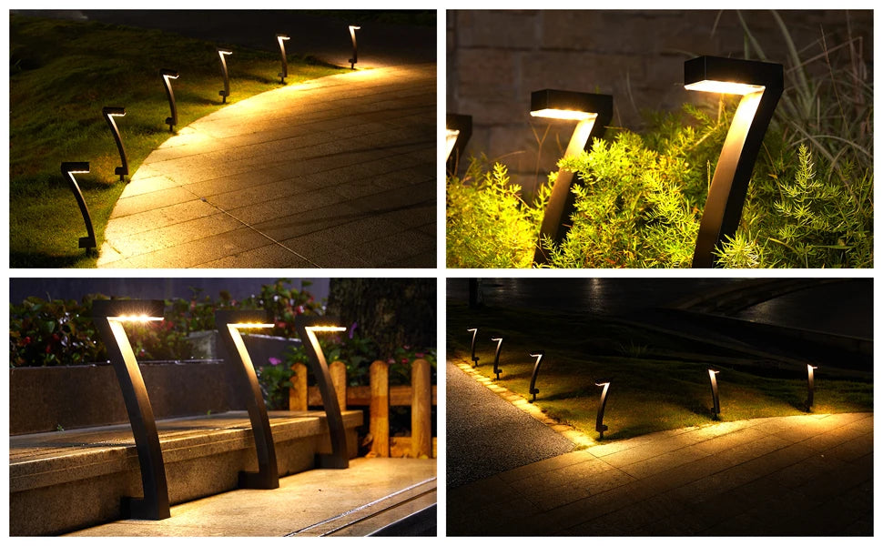 Solar-Powered LED Pathway - Garden Lights Bright, Waterproof, Auto On/Off for Yard & Pathway (6 Pack)