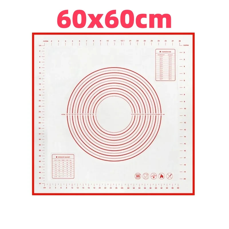 Baking Mat-Silicone Kneading Pad Dough Mat Pizza Cake Dough Maker Kitchen Cooking Grill Non-Stick Gadgets Bakeware Pastry Mat